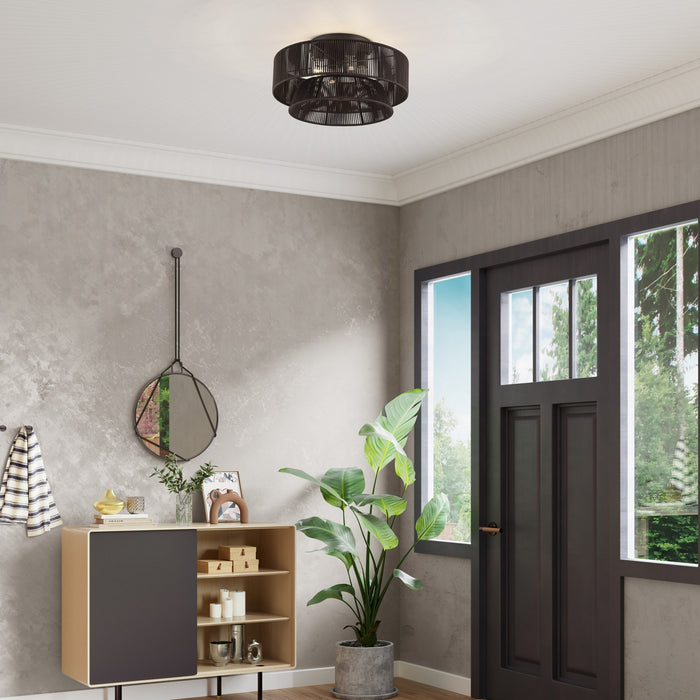 Livex Lighting - 49148-92 - Four Light Semi-Flush Mount - Florell - English Bronze