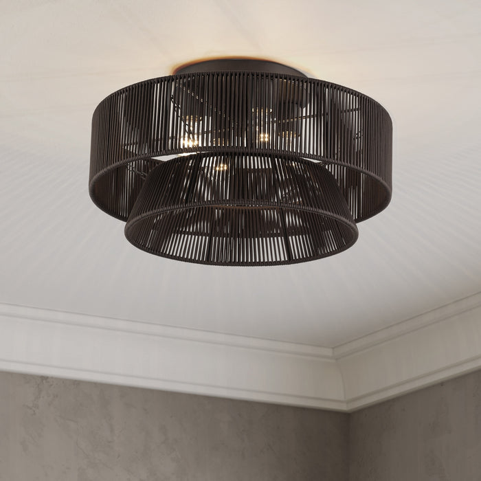 Livex Lighting - 49148-92 - Four Light Semi-Flush Mount - Florell - English Bronze