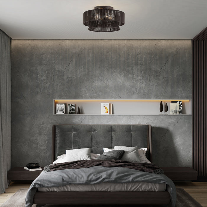 Livex Lighting - 49148-92 - Four Light Semi-Flush Mount - Florell - English Bronze