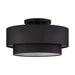 Livex Lighting - 50267-04 - Three Light Semi-Flush Mount - Bainbridge - Black