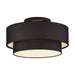 Livex Lighting - 50267-04 - Three Light Semi-Flush Mount - Bainbridge - Black