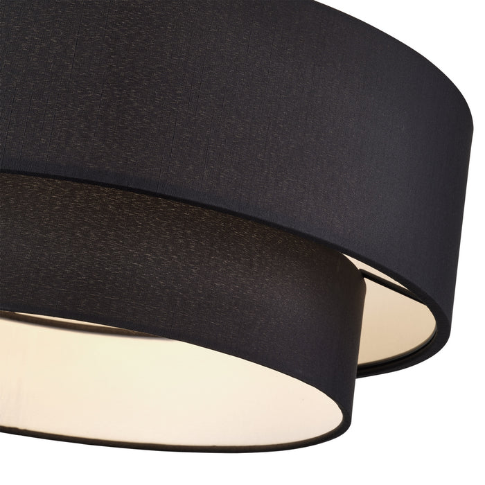 Livex Lighting - 50267-04 - Three Light Semi-Flush Mount - Bainbridge - Black