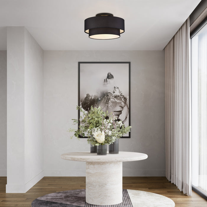 Livex Lighting - 50267-04 - Three Light Semi-Flush Mount - Bainbridge - Black