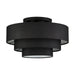 Livex Lighting - 50268-04 - Four Light Semi-Flush Mount - Bainbridge - Black