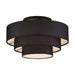 Livex Lighting - 50268-04 - Four Light Semi-Flush Mount - Bainbridge - Black