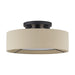 Livex Lighting - 50927-07 - Three Light Semi-Flush Mount - Ellsworth - Bronze
