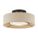 Livex Lighting - 50927-07 - Three Light Semi-Flush Mount - Ellsworth - Bronze