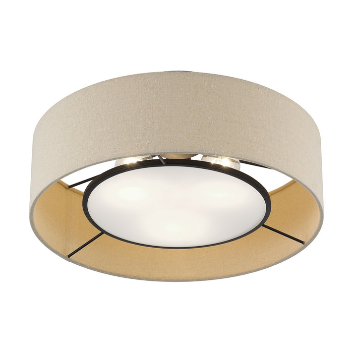 Livex Lighting - 50927-07 - Three Light Semi-Flush Mount - Ellsworth - Bronze