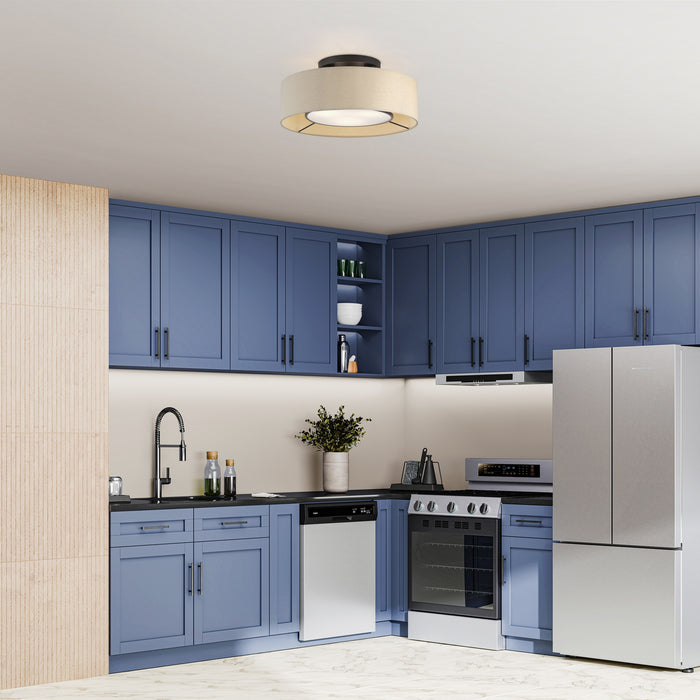 Livex Lighting - 50927-07 - Three Light Semi-Flush Mount - Ellsworth - Bronze