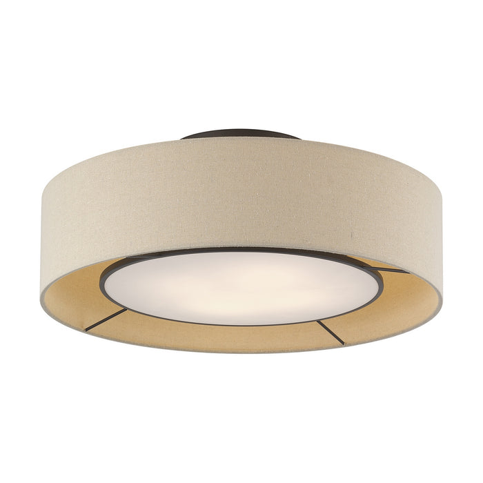 Livex Lighting - 50928-07 - Four Light Semi-Flush Mount - Ellsworth - Bronze