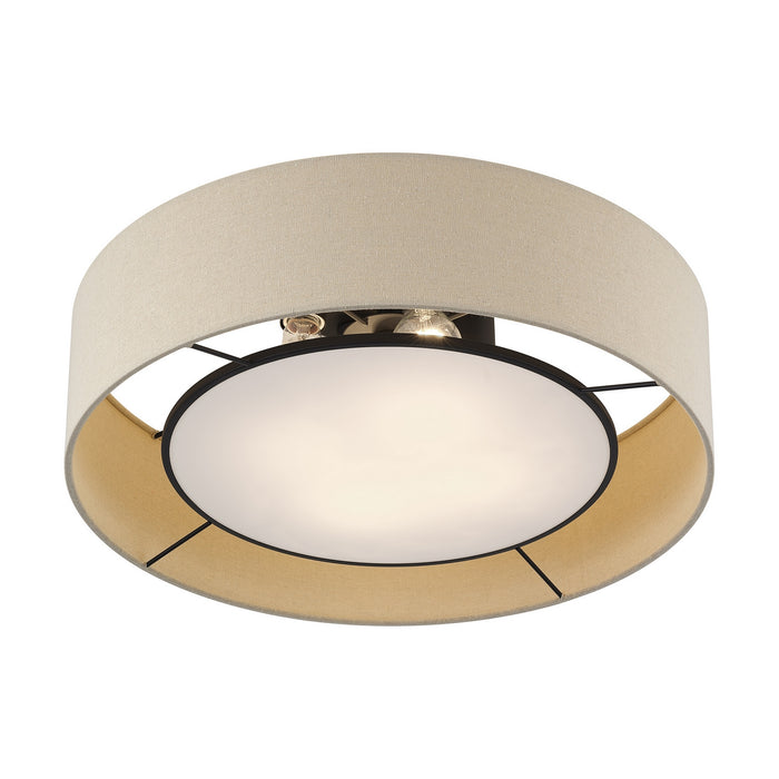 Livex Lighting - 50928-07 - Four Light Semi-Flush Mount - Ellsworth - Bronze