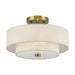Livex Lighting - 51083-01 - Two Light Semi-Flush Mount - Monroe - Antique Brass