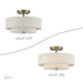 Livex Lighting - 51083-01 - Two Light Semi-Flush Mount - Monroe - Antique Brass