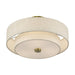 Livex Lighting - 51084-01 - Three Light Semi-Flush Mount - Monroe - Antique Brass