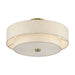 Livex Lighting - 51085-01 - Four Light Semi-Flush Mount - Monroe - Antique Brass