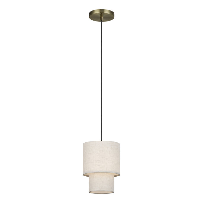 Livex Lighting - 51089-01 - One Light Mini Pendant - Monroe - Antique Brass