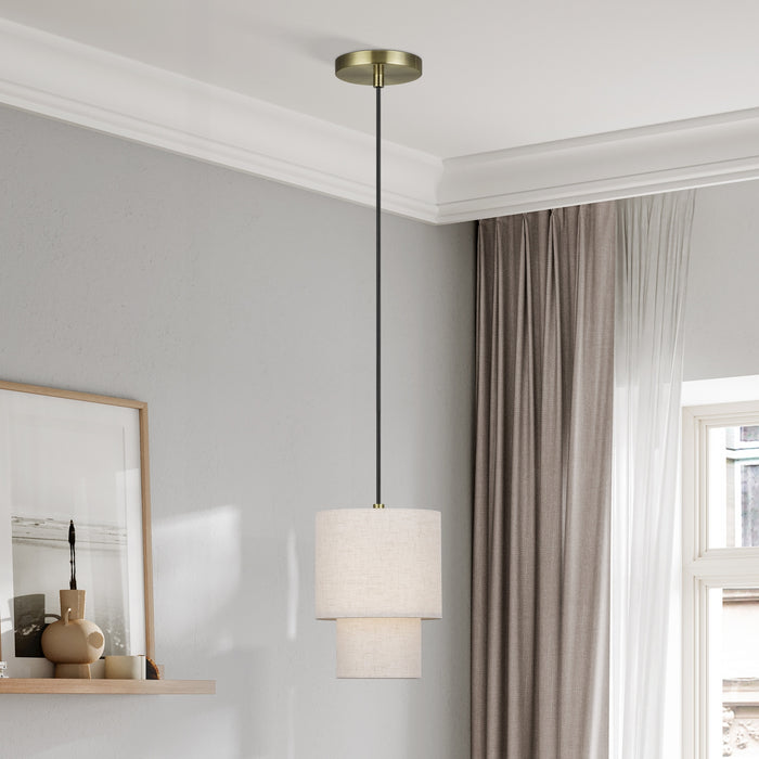 Livex Lighting - 51089-01 - One Light Mini Pendant - Monroe - Antique Brass