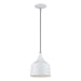Livex Lighting - 51472-03 - LED Pendant - Bolita - White w/Brushed Nickel