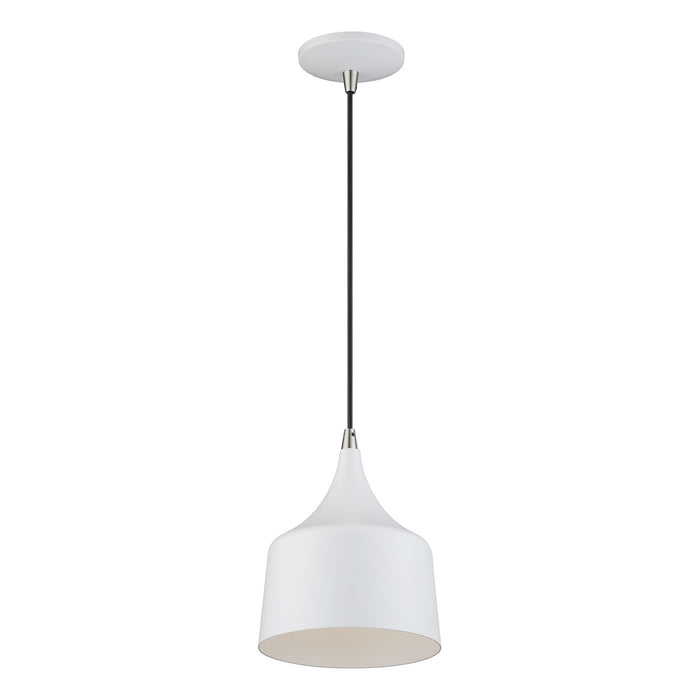 Livex Lighting - 51472-03 - LED Pendant - Bolita - White w/Brushed Nickel