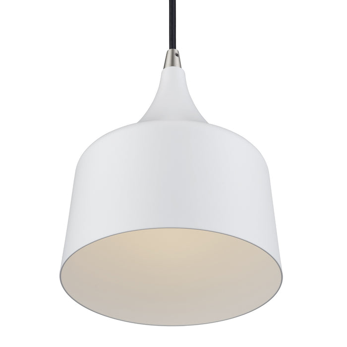 Livex Lighting - 51472-03 - LED Pendant - Bolita - White w/Brushed Nickel
