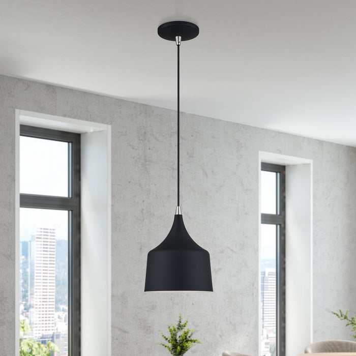 Livex Lighting - 51472-04 - LED Pendant - Bolita - Black w/Brushed Nickel