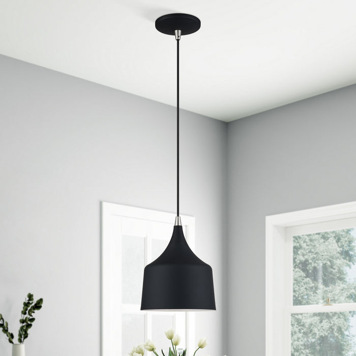 Livex Lighting - 51472-04 - LED Pendant - Bolita - Black w/Brushed Nickel