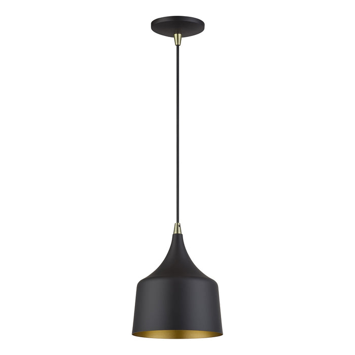 Livex Lighting - 51472-07 - LED Pendant - Bolita - Bronze w/Antique Brass