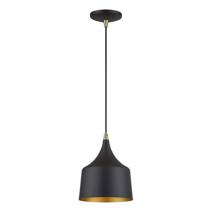 Livex Lighting - 51472-07 - LED Pendant - Bolita - Bronze w/Antique Brass