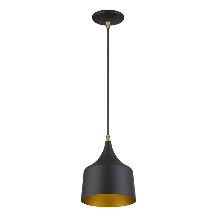 Livex Lighting - 51472-07 - LED Pendant - Bolita - Bronze w/Antique Brass