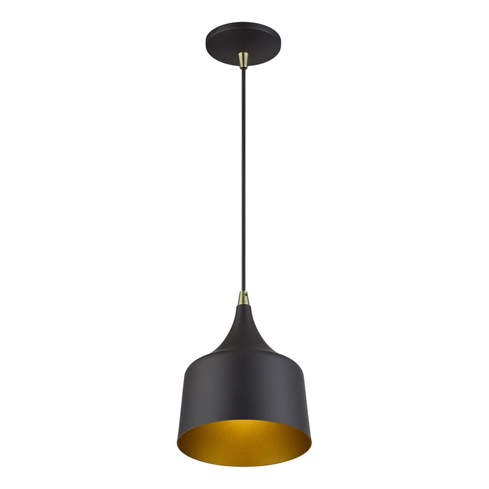 Livex Lighting - 51472-07 - LED Pendant - Bolita - Bronze w/Antique Brass