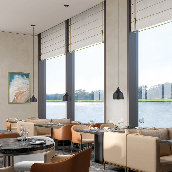 Livex Lighting - 51472-07 - LED Pendant - Bolita - Bronze w/Antique Brass