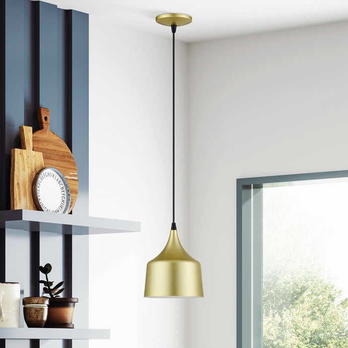 Livex Lighting - 51472-33 - LED Pendant - Bolita - Soft Gold w/Black