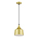 Livex Lighting - 51472-33 - LED Pendant - Bolita - Soft Gold w/Black