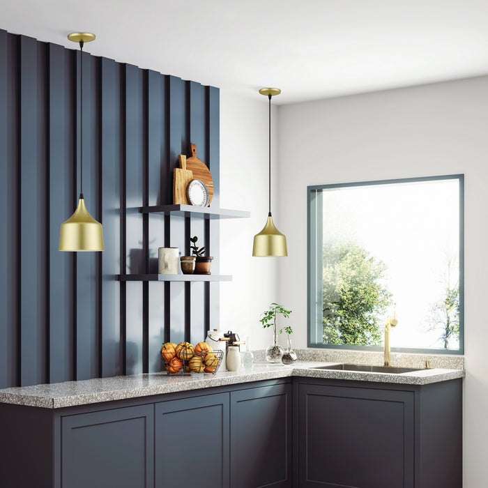 Livex Lighting - 51472-33 - LED Pendant - Bolita - Soft Gold w/Black