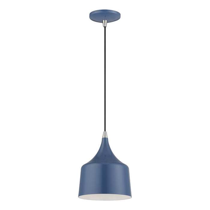 Livex Lighting - 51472-84 - LED Pendant - Bolita - Ocean Blue w/Brushed Nickel