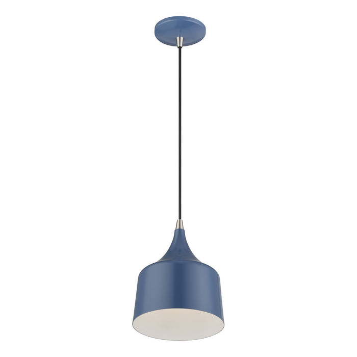 Livex Lighting - 51472-84 - LED Pendant - Bolita - Ocean Blue w/Brushed Nickel