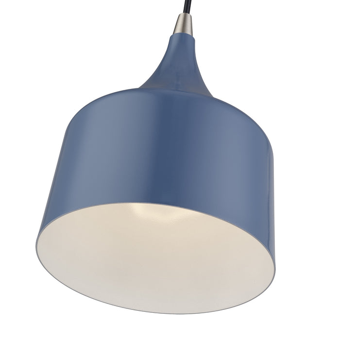 Livex Lighting - 51472-84 - LED Pendant - Bolita - Ocean Blue w/Brushed Nickel
