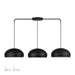 Livex Lighting - 51512-04 - Three Light Linear Chandelier - Domma - Black w/Brushed Nickel