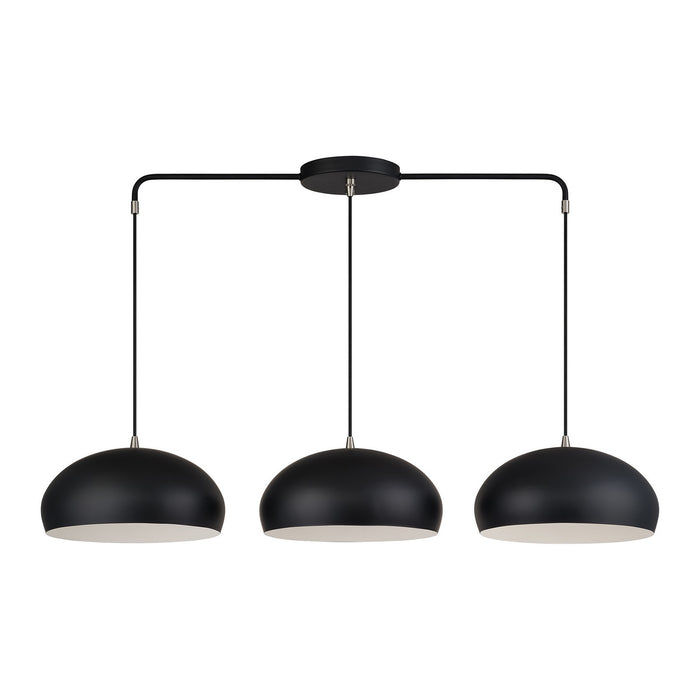 Livex Lighting - 51512-04 - Three Light Linear Chandelier - Domma - Black w/Brushed Nickel