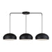 Livex Lighting - 51512-04 - Three Light Linear Chandelier - Domma - Black w/Brushed Nickel