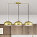 Livex Lighting - 51512-33 - Three Light Linear Chandelier - Domma - Soft Gold w/Polished Brass
