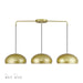 Livex Lighting - 51512-33 - Three Light Linear Chandelier - Domma - Soft Gold w/Polished Brass