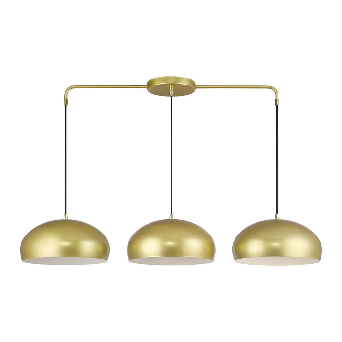 Livex Lighting - 51512-33 - Three Light Linear Chandelier - Domma - Soft Gold w/Polished Brass