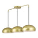 Livex Lighting - 51512-33 - Three Light Linear Chandelier - Domma - Soft Gold w/Polished Brass