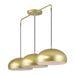 Livex Lighting - 51512-33 - Three Light Linear Chandelier - Domma - Soft Gold w/Polished Brass