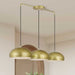 Livex Lighting - 51512-33 - Three Light Linear Chandelier - Domma - Soft Gold w/Polished Brass