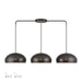 Livex Lighting - 51512-92 - Three Light Linear Chandelier - Domma - English Bronze w/Antique Brass