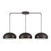 Livex Lighting - 51512-92 - Three Light Linear Chandelier - Domma - English Bronze w/Antique Brass