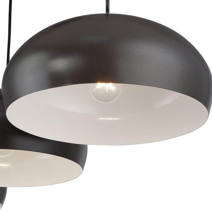 Livex Lighting - 51512-92 - Three Light Linear Chandelier - Domma - English Bronze w/Antique Brass