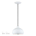 Livex Lighting - 51513-03 - One Light Mini Pendant - Domma - White w/Brushed Nickel